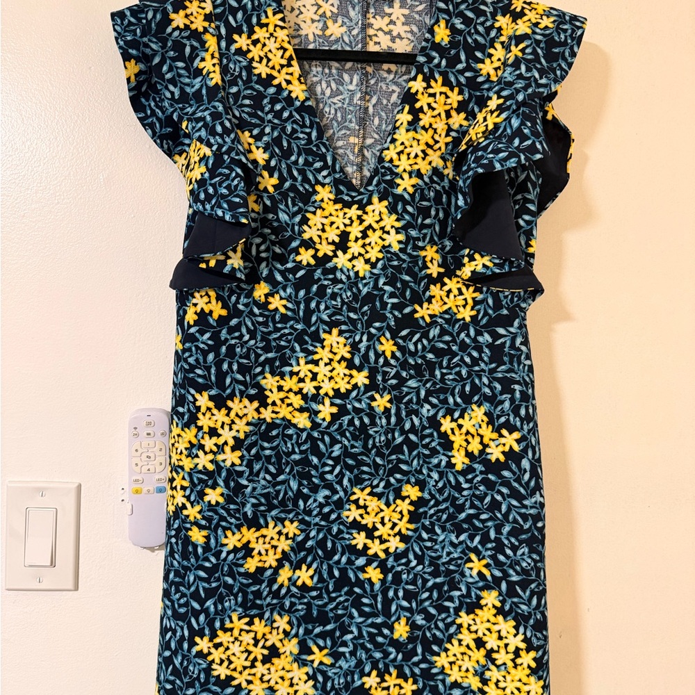 Zara Blue and Yellow Floral Top